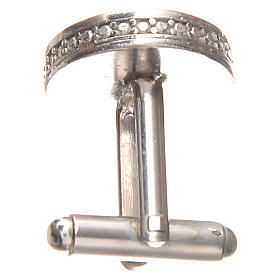 Gemelos para camisa: Mancuernillas de pulsera plata 800 Papa Francisco 1,7 cm