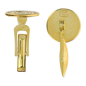 Boutons manchettes arg 800 doré Sigillum Militum Xpisti 1,6 cm