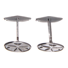 Gemelli per camicia argento 800 rod Croce Malta Medievale 1,8 cm