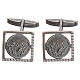 Our Lady of Lourdes Cufflinks in burnished 800 Silver s1