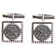 St. Benedict cufflinks in 925 burnished Silver s1