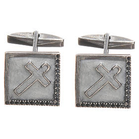 Gemelli gioielli argento 925 Croce 1,6x1,6 cm