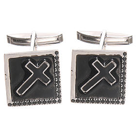Cross cufflinks in 800 Silver 1,6x1,6cm