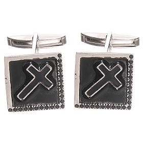 Gemelli in argento 800 Croce 1,6x1,6 cm