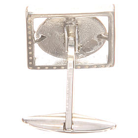 Gemelli gioielli argento 925 rod Sant'Antonio Padova 1,7x1,7 cm