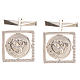 Spinki biżuteria srebro 925 rodowane Święty Antoni z Padwy 1.7x1.7 cm s1