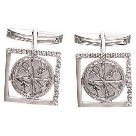 Christian cufflinks: Cufflinks Silver 925, PAX symbol 1,7x1,7cm Christian cufflinks: Cufflinks Silver 925, PAX symbol 1,7x1,7cm