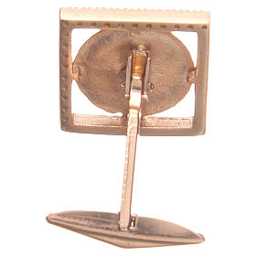 Gemelli gioielli argento 800 rosè simbolo XP 1,7x1,7 cm