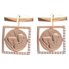 Gemelli per camicie argento 800 Angelo Raffaello 1,7x1,7 cm