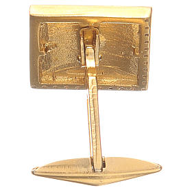 Christian cufflinks with Lamb of God, gold-plated silver