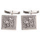 Christian cufflinks with Lamb of God, 800 silver 1,7x1,7cm s1