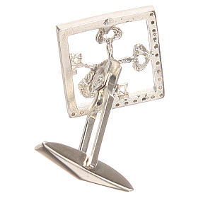 Gemelli per camicie argento 925 Chiavi Vaticano 1,7x1,7 cm