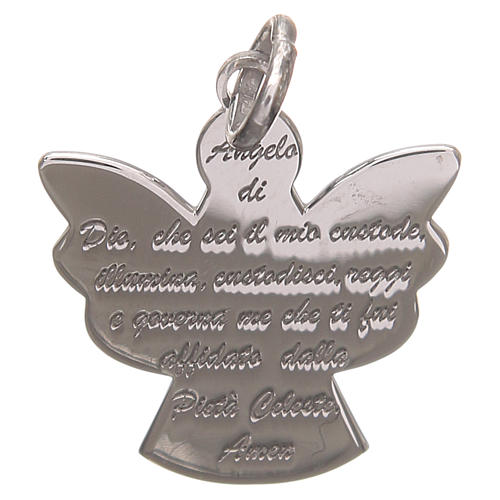 Colgante ángel plata 925 con oración Ángel de Dios 2,2 cm 1