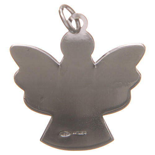 Angel pendant, Silver 925 Guardian Angel prayer ITA 2,7cm 6