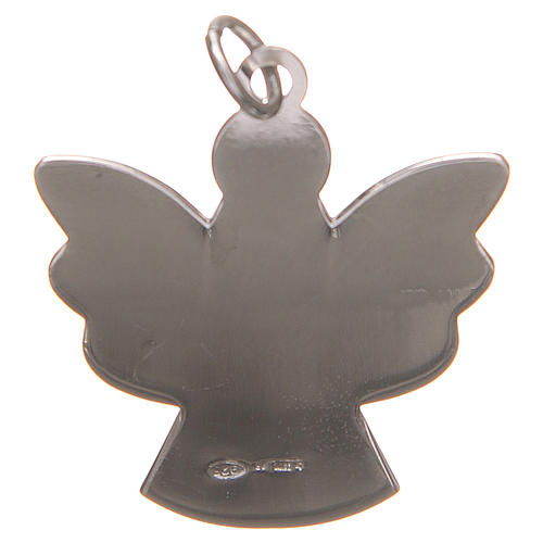 Angel pendant, Silver 925 Guardian Angel prayer ITA 2,7cm 2