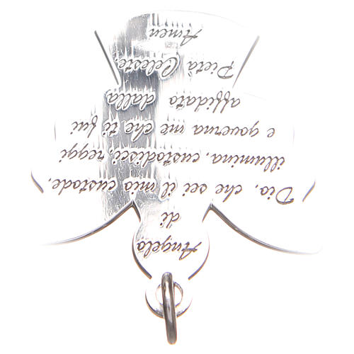 Colgante ángel plata 925 con oración Ángel de Dios 2,7 cm 4