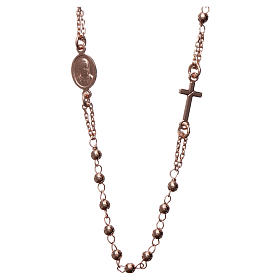 Collana rosario girocollo AMEN argento 925 fin. Rosè