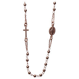 Collana rosario girocollo AMEN argento 925 fin. Rosè
