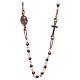 Collana rosario girocollo AMEN argento 925 fin. Rosè s1