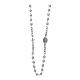 Rosary AMEN Necklace pearls silver 925, Rhodium finish s2