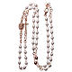 Collar rosario AMEN perlas plata 925 rosado s3