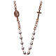 Collana rosario girocollo AMEN perle argento 925 fin. Rosè s2