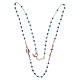 Rosary AMEN Necklace green crystals silver 925, Rosè finish s3