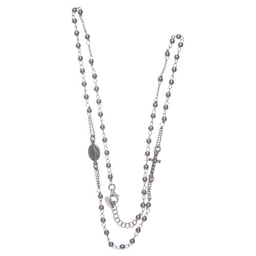 Rosary AMEN Necklace Pavè silver 925, Rhodium finish 3