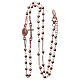 Collar rosario AMEN plata 925 rosado s3