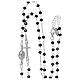 Collana rosario girocollo AMEN pavè cristalli neri arg 925 Rodio s4