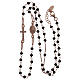 Collana rosario girocollo AMEN pavè cristalli neri arg 925 Rosè s3