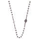Rosary AMEN collar necklace Jubilee silver 925 strass, Rhodium finish s1