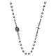 Rosary AMEN collar necklace Jubilee silver 925 strass, Rhodium finish s2