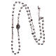 Rosary AMEN collar necklace Jubilee silver 925 strass, Rhodium finish s3
