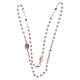 Collar rosario AMEN perlas plata 925 rosado s3