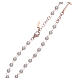 Collar rosario AMEN perlas plata 925 rosado s4