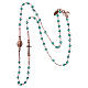 Collana rosario girocollo AMEN pavè cristalli verdi arg 925 Rosè s3