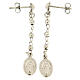 Earrings Rosary AMEN Miraculous silver 925, Rhodium s1