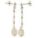 Earrings Rosary AMEN Miraculous silver 925, Rhodium s2