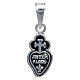 Passionists heart in 925 silver h1.5cm s1