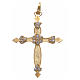 Golden cross in 800 silver with white inserts 4x3cm s1