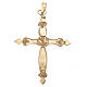 Golden cross in 800 silver with white inserts 4x3cm s2