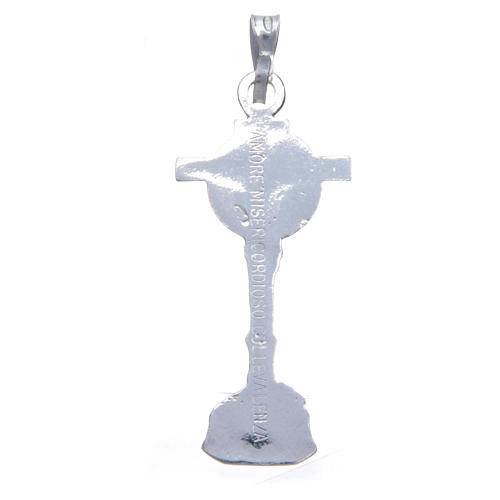 Pendant with Collevalenza cross in 925 silver 3.5x1.5cm 2