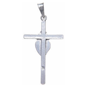 Pendant cross with Passionists symbols in 925 silver 3.5x2cm