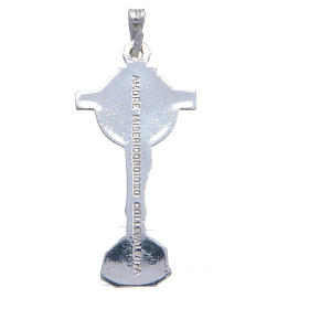Pendant with Collevalenza crucifix in 925 silver 4x2cm