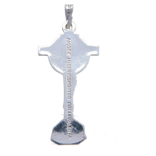 Pendant with Collevalenza crucifix in 925 silver 4x2cm 2
