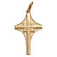 Cross charm in golden silver with double finish 3x2cm s1