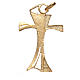 Croce traforata in argento 800 dorato 3,5x2,5 cm s2