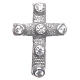 Pendant cross in sterling silver and white zircon 2x1.5cm s1