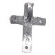 Pendant cross in sterling silver and white zircon 2x1.5cm s2